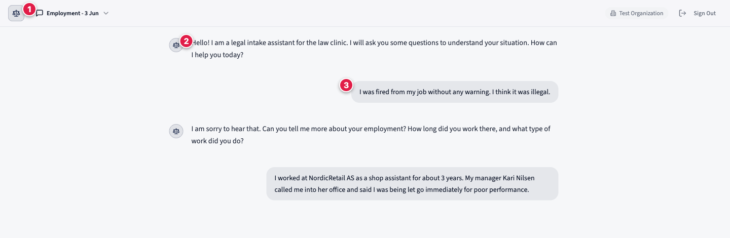 The client intake conversation